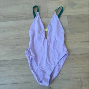 Kikirio Womens Once Piece Swimsuit Purple XS